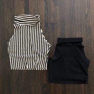 American Apparel Turtle Neck Crop Tops